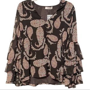 NWT Bailey 44 Size L Billing Ruffle Blouse